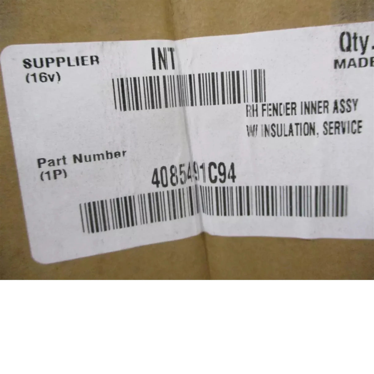 4085491C94 International Extension Front Fender Assembly - Truck To Trailer