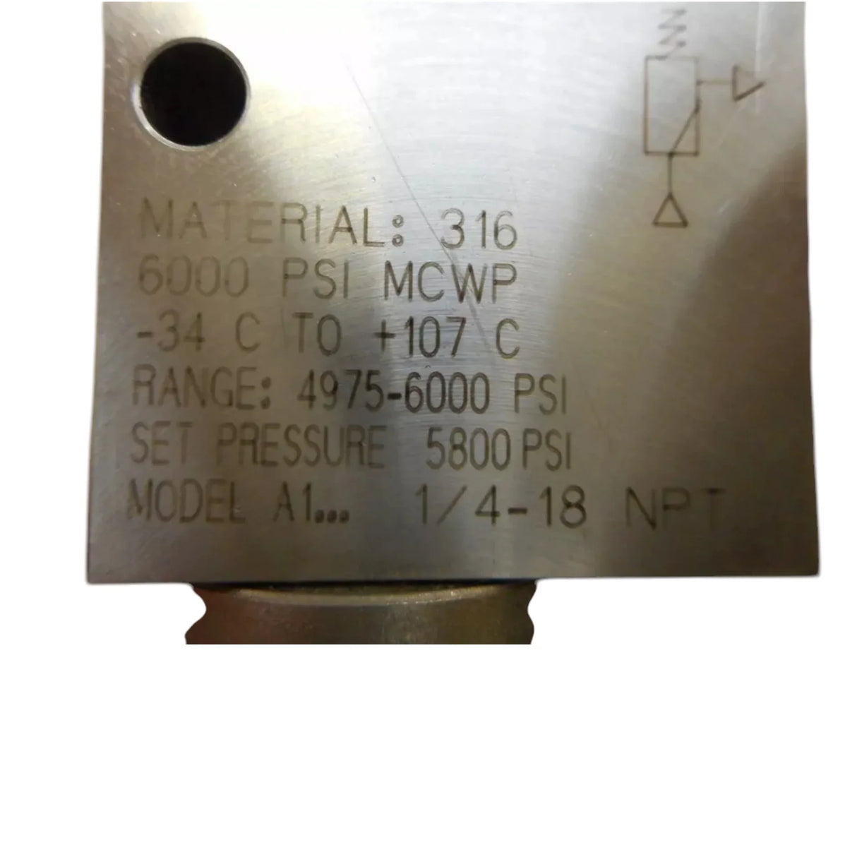 HPRVS4M4A-BN-K8-5800 Parker Relief Valve High Pressure 5800PSI - Truck To Trailer