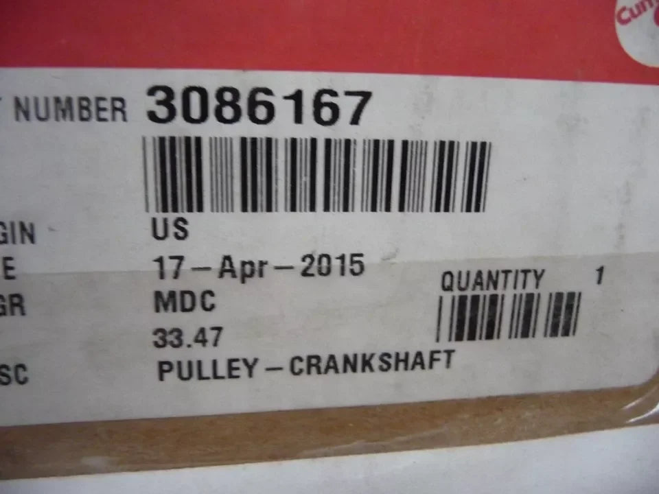 3086167 Genuine Cummins Crankshaft Pulley - Truck To Trailer