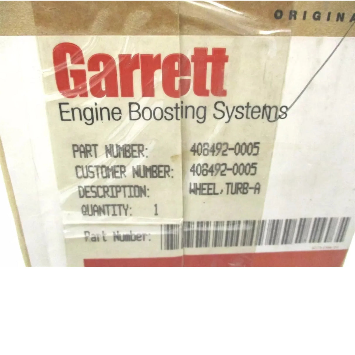 408492-0005 Garrett Turbo Turbine Wheel Assembly TV Turbos - Truck To Trailer