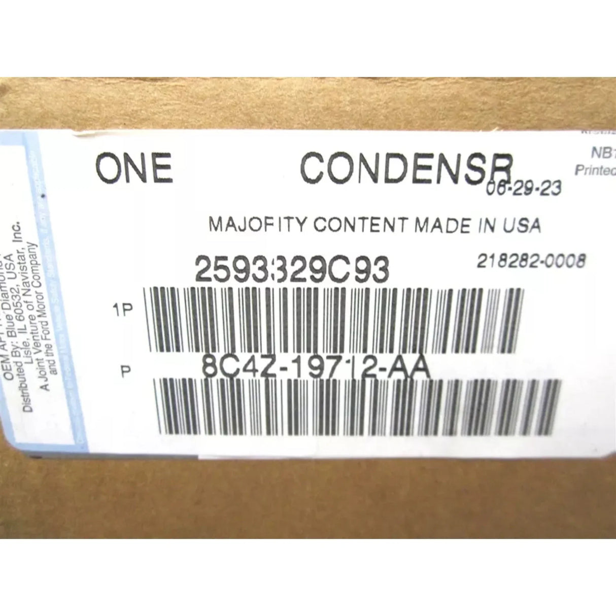 2593329C93 International Air Conditioner Condenser Assembly - Truck To Trailer