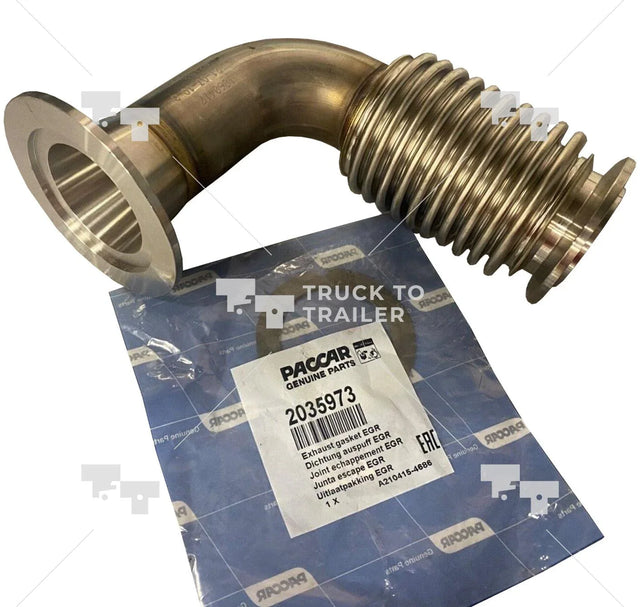1860417Pe Genuine Paccar Pipe - Flexible Egr Valve To Cooler - Truck To Trailer