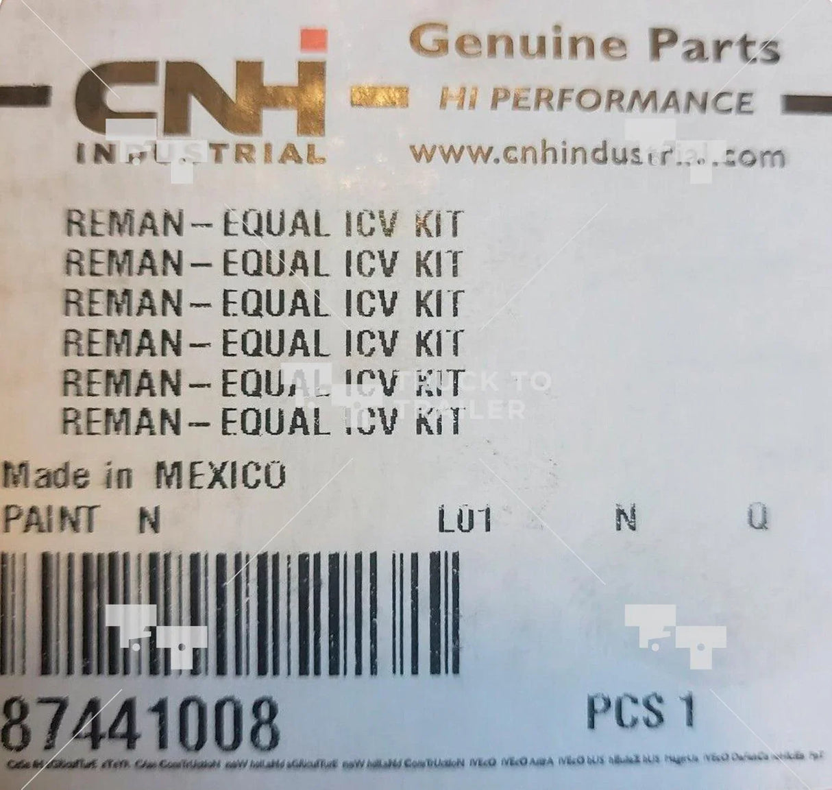 87441008 Genuine New Holland Caps Equalizer Icv Kit - Truck To Trailer