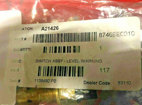 87469E0010 Oem Hino Level Warning Switch #122 - Truck To Trailer