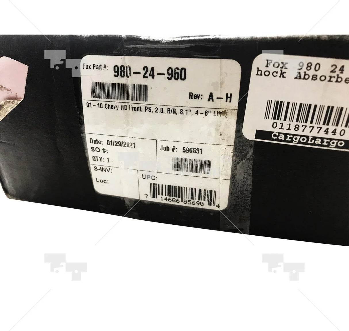 980-24-960 Fox Front Shock Performance Series Reservoir For Siverado - Truck To Trailer