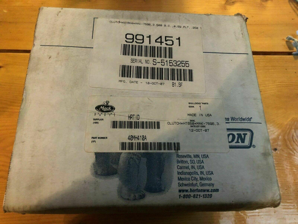 991451 Oem Horton Cooler Fan Clutch Assy 40Mh410A For Mack - Truck To Trailer