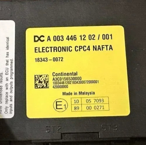 A0034461302 Genuine Detroit Diesel Cpc4 Nafta Module - Truck To Trailer