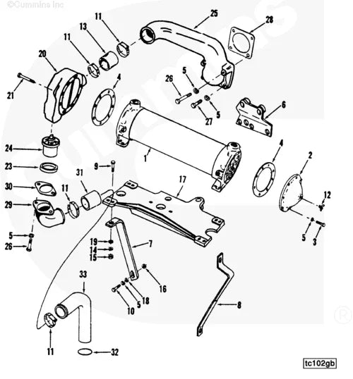 Cummins 102231 Thermostat Housing - Truck To Trailer