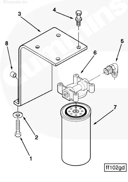 Cummins 106722 Filter Bracket - Truck To Trailer