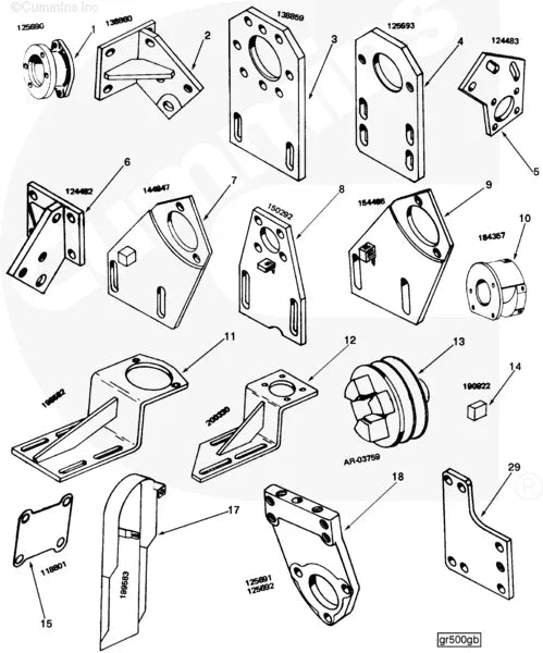 Cummins 125691 Hydraulic Pump Support - Truck To Trailer