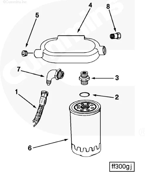 Cummins 136802 Fuel Filter Head - Truck To Trailer