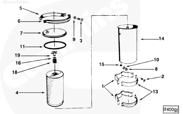 Cummins 159667 Lubricating Oil Filter Cover - Truck To Trailer