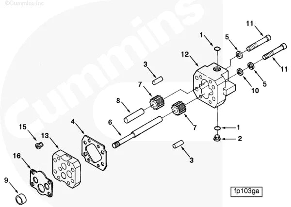 Cummins 167169 Fuel Pump Drive Shaft - Truck To Trailer
