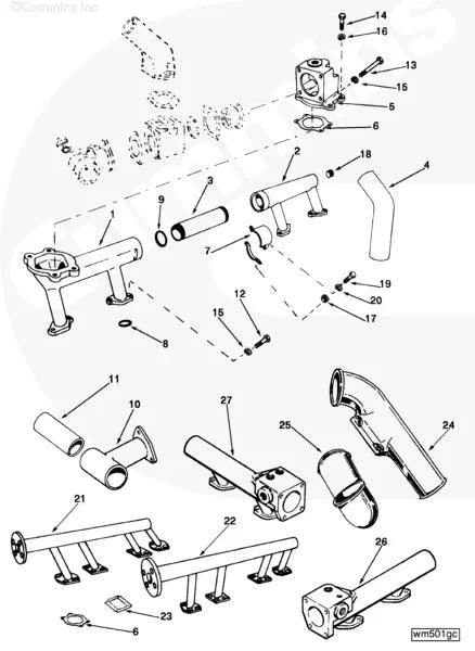 Cummins 170805 Water Manifold - Truck To Trailer