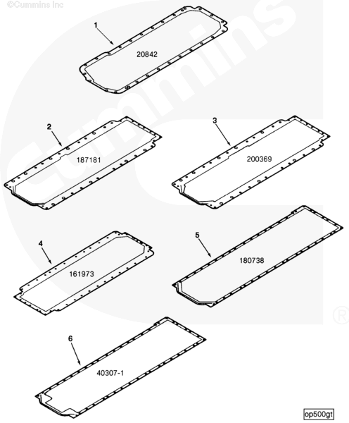 Cummins 180738 Oil Pan Gasket - Truck To Trailer