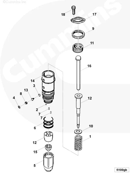 Cummins 3046281 Top-Stop Injector - Truck To Trailer