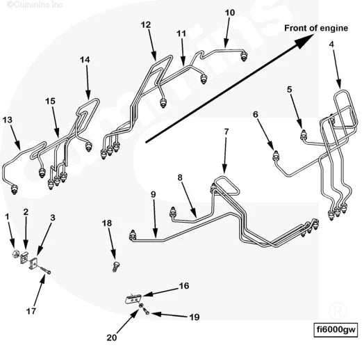 Cummins 3094872 Injector Fuel Supply Tube - Truck To Trailer