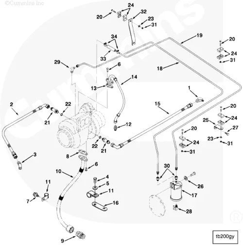 Cummins 3895073 Plain Hose - Truck To Trailer