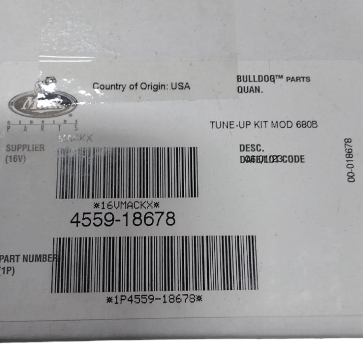 4559-18678 Genuine Volvo Tune-Up Kit Model 680B - Truck To Trailer