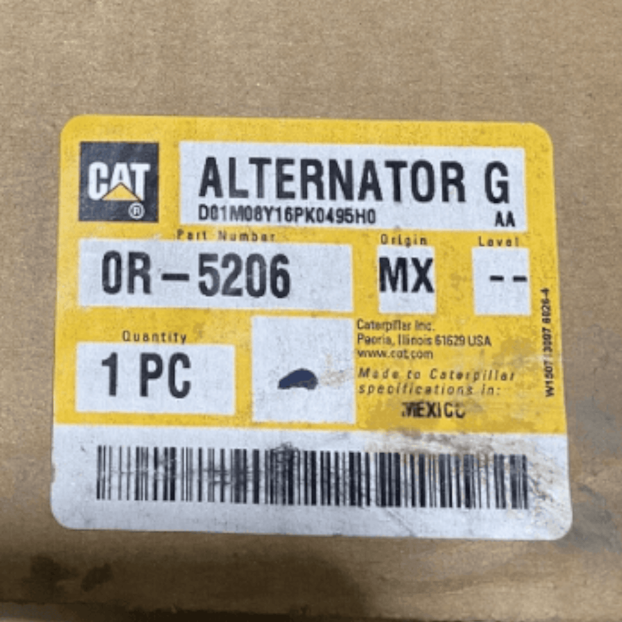 1693345 Genuine Caterpillar Alternator.