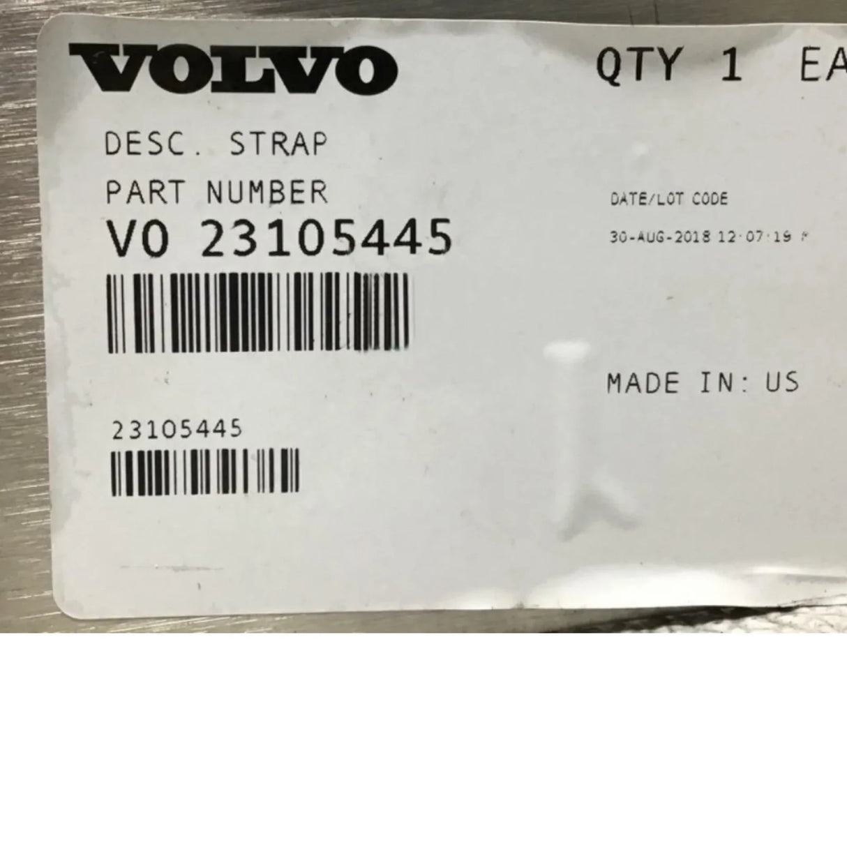 23105445 Genuine Volvo Strap - Truck To Trailer