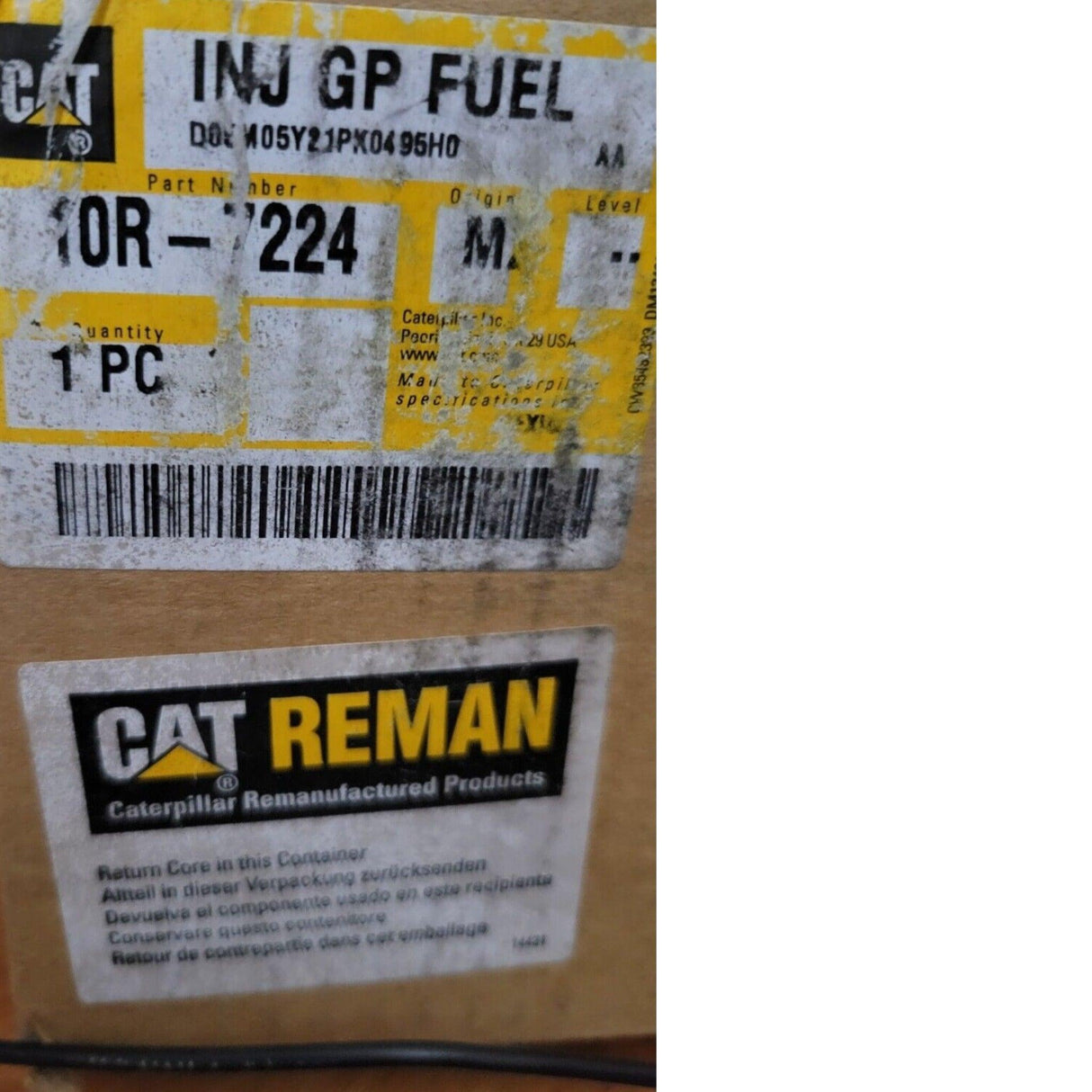 10R7224 Genuine Caterpillar Fuel Injector.