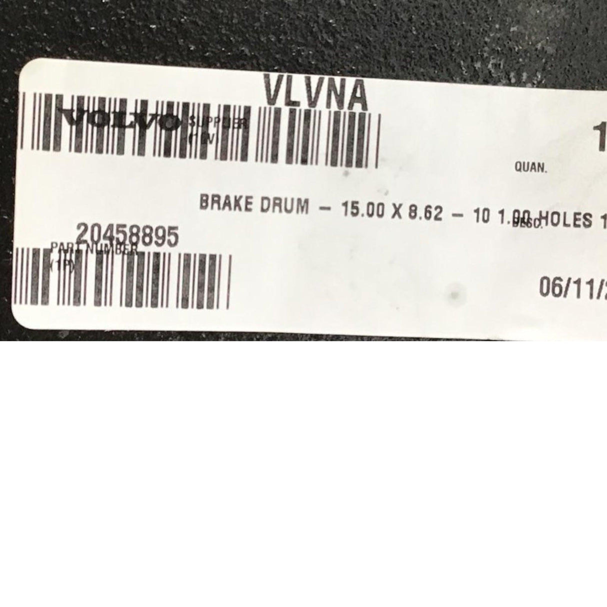 20458895 Genuine Volvo Brake Drum - Truck To Trailer