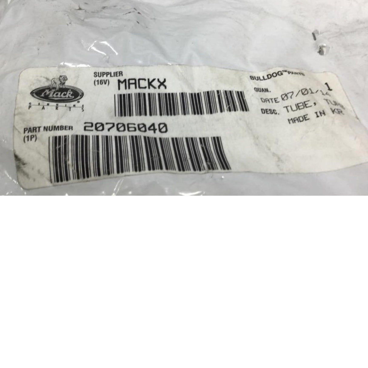 20706040 Genuine Mack Tube - Truck To Trailer