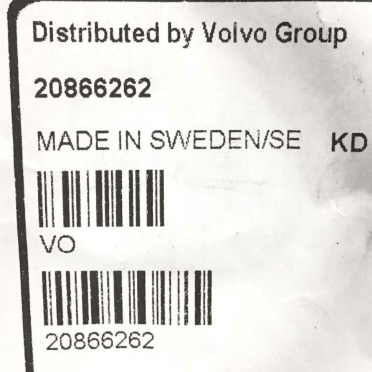 20866262 Genuine Volvo Gasket - Truck To Trailer