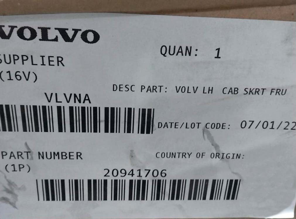 20941706 Genuine Volvo Air Deflector