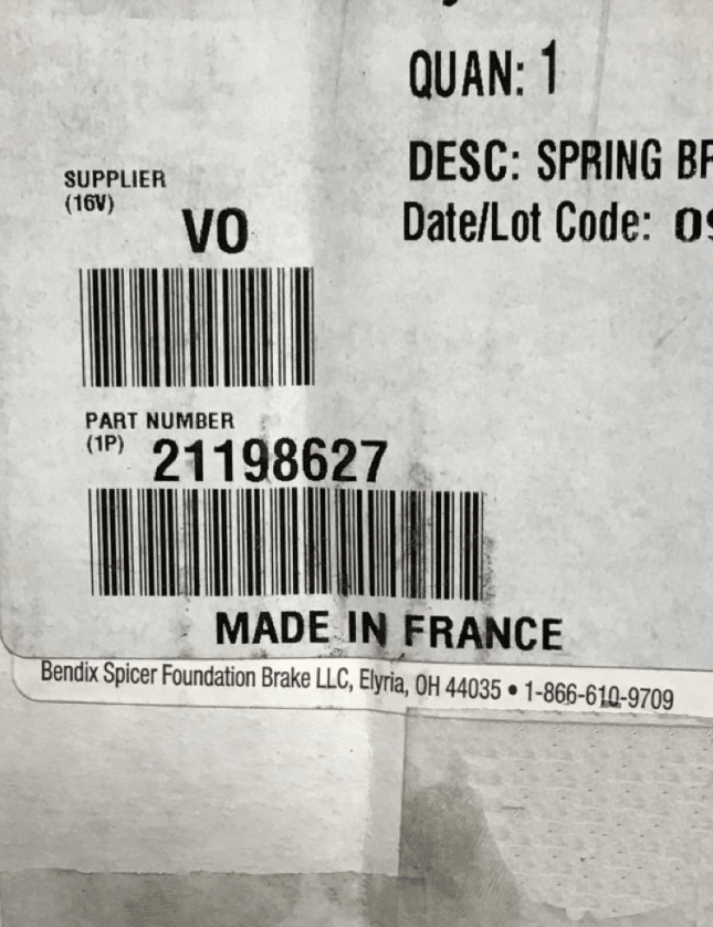 21198627 Genuine Volvo Brake Chamber - Truck To Trailer