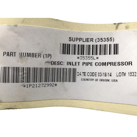 21272992 Genuine Volvo Inlet Pipe - Truck To Trailer