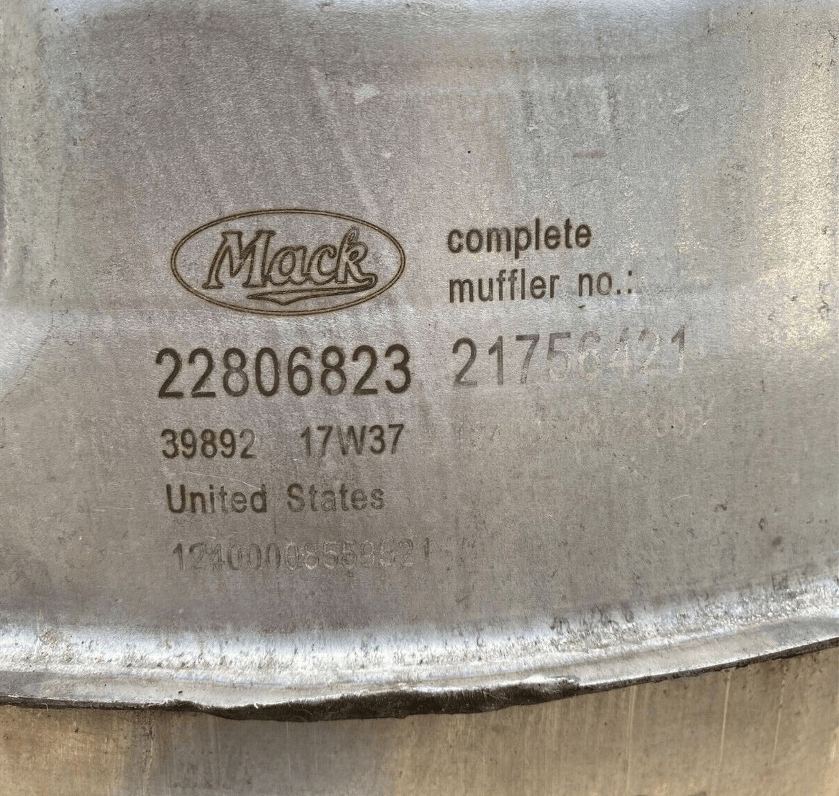 21542714 Oem Mack Muffler Assembly For Mack Mp8 Volvo