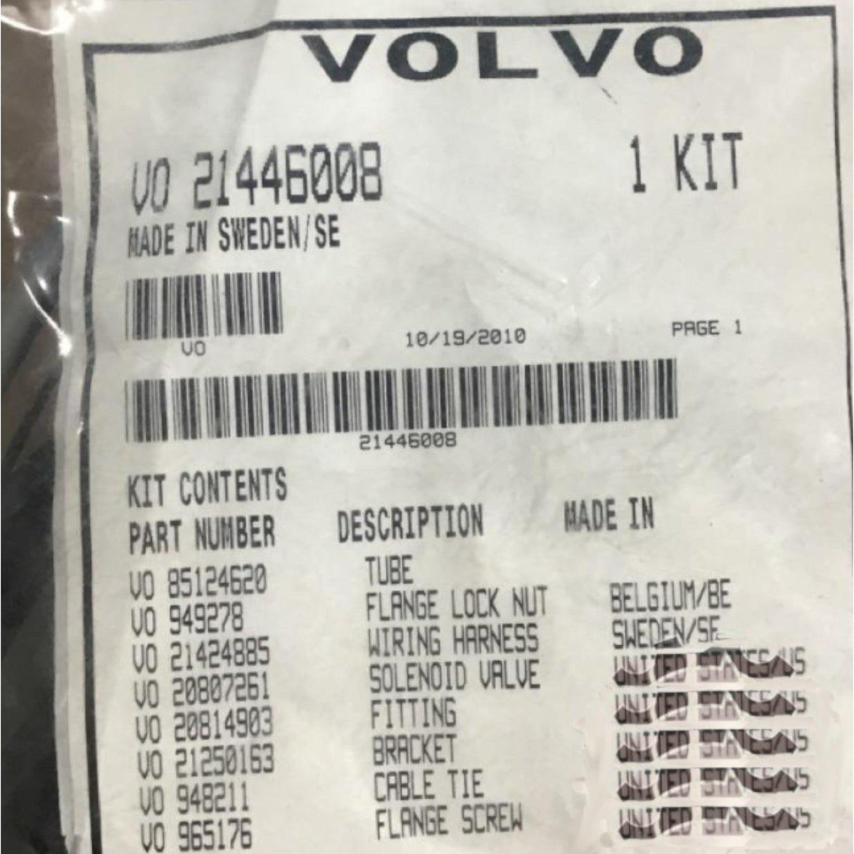 21446008 Genuine Volvo Ahi Air Solenoid Valve - Truck To Trailer