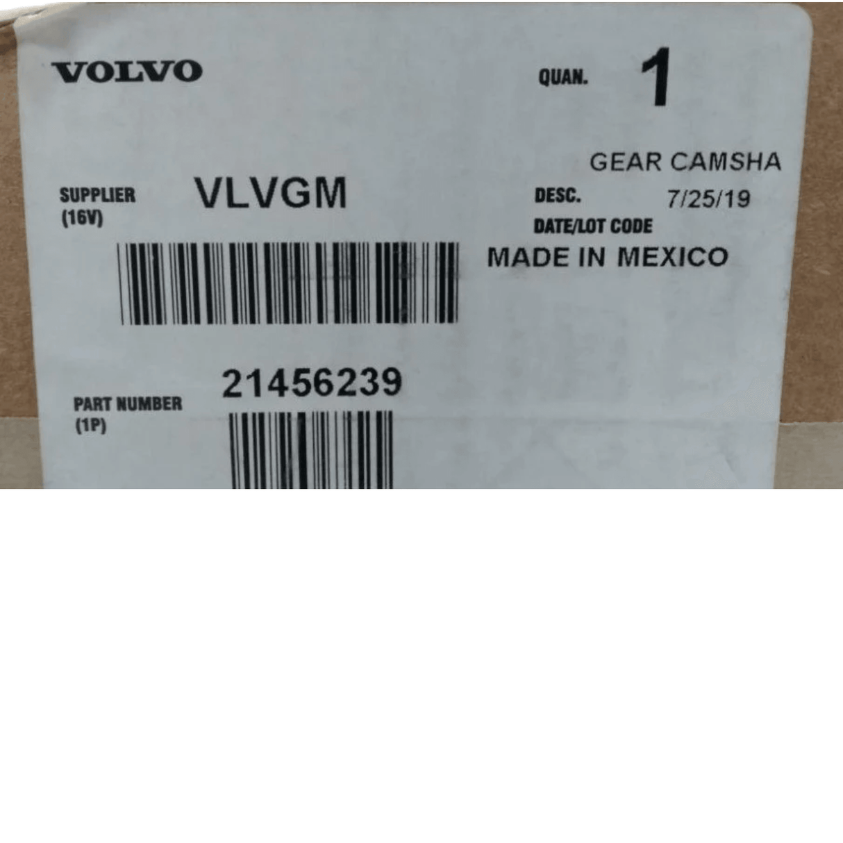 21456239 Genuine Volvo Gear - Truck To Trailer