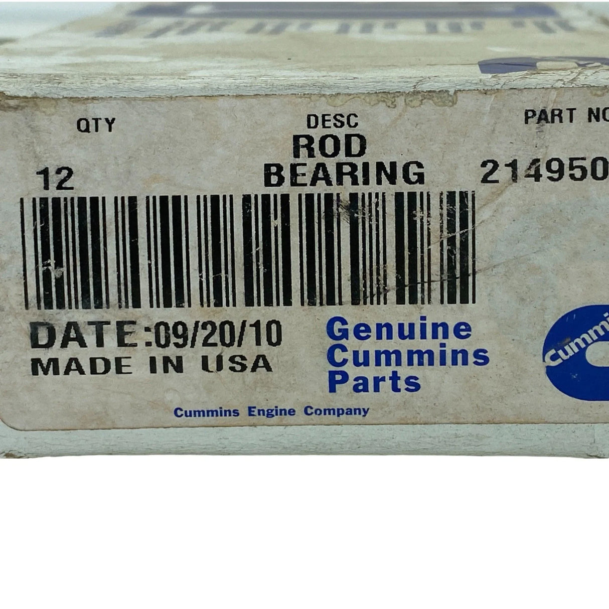 214950 Genuine Cummins Connecting Rod Bearing Pack 12 - Truck To Trailer