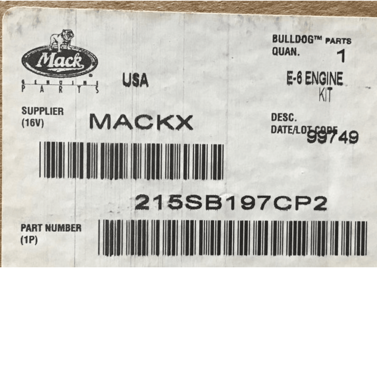 215SB197CP2 Genuine Mack Overhaul Kit - Truck To Trailer