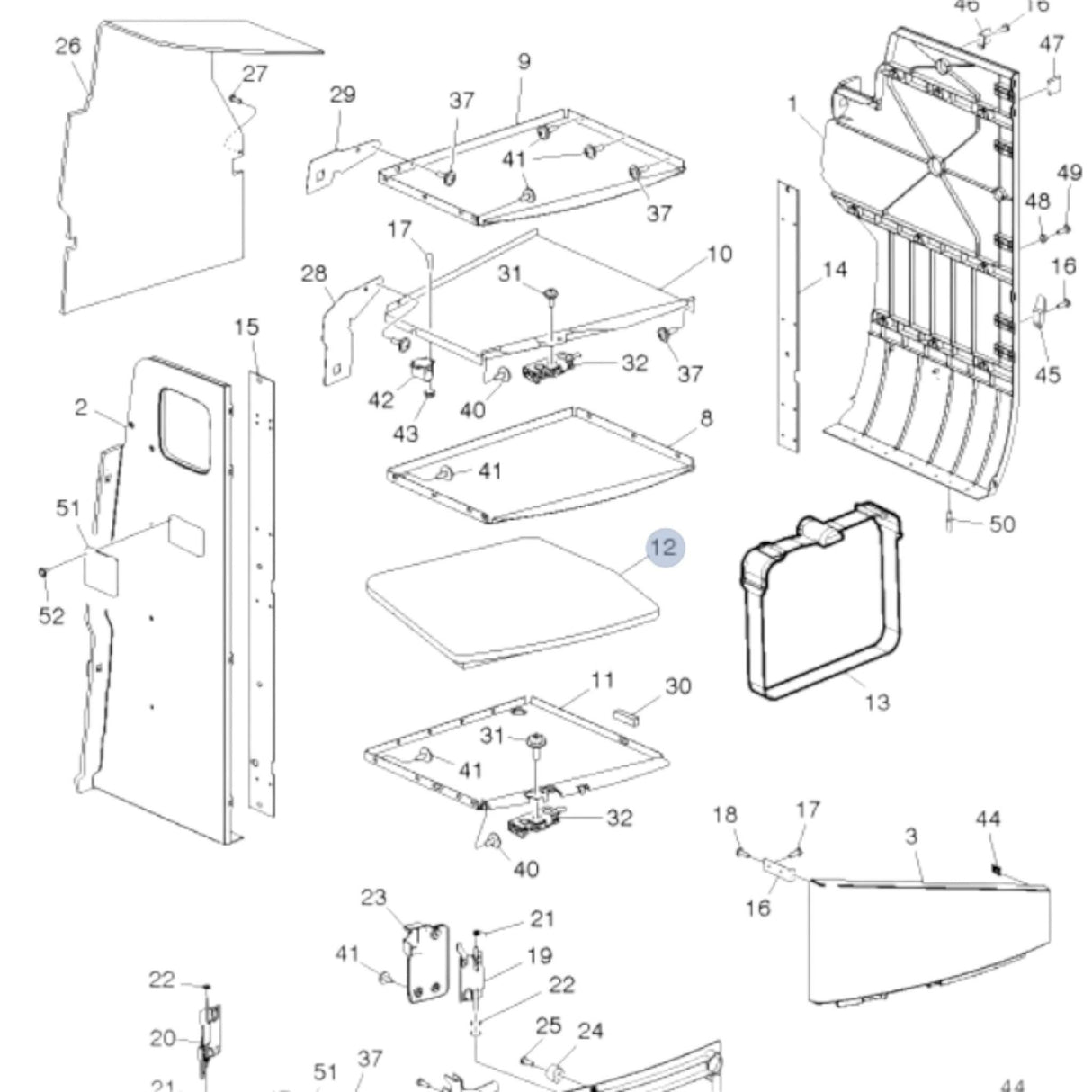 21621521 Genuine Volvo Shelf - Truck To Trailer