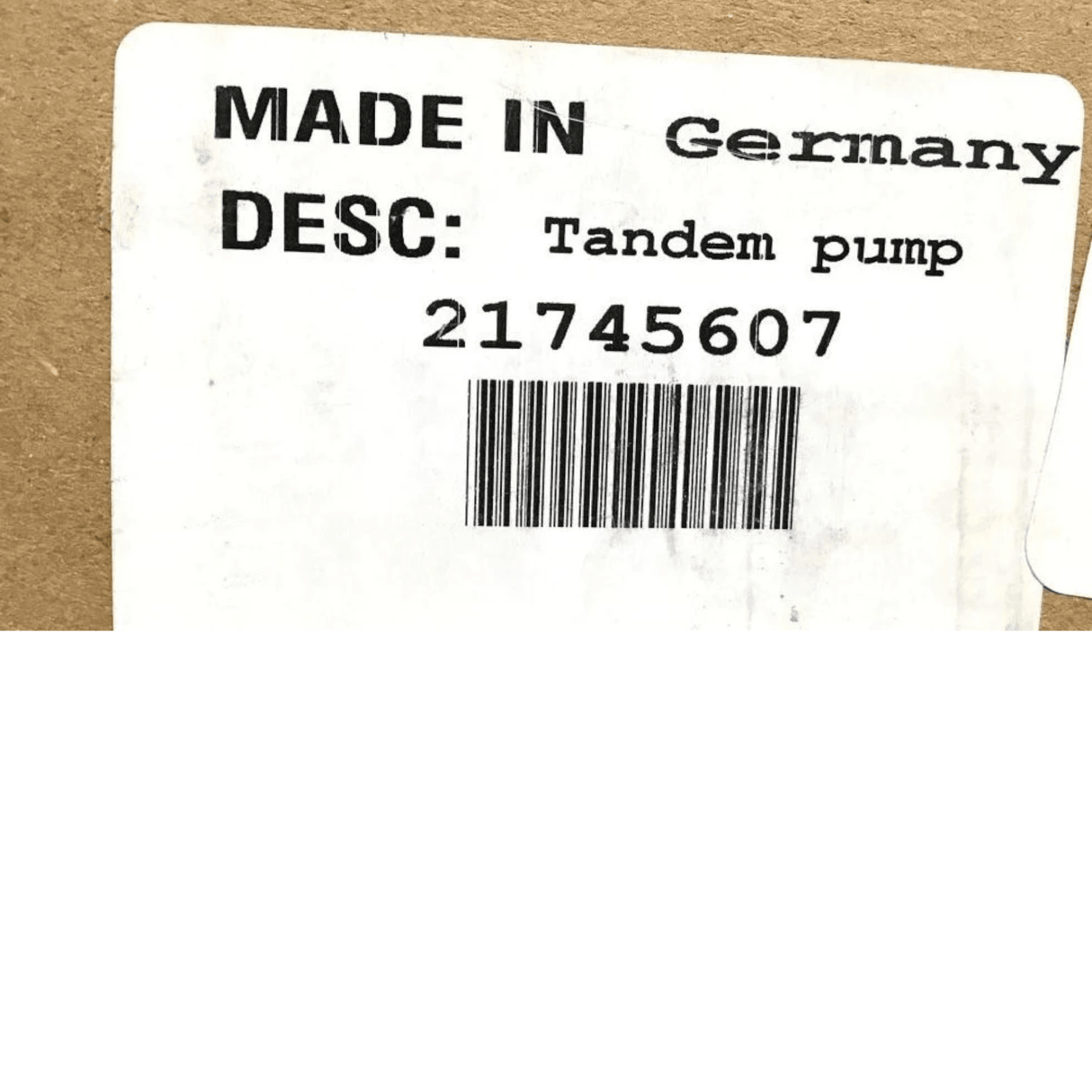 21745607 Genuine Volvo/Mack Tandem Pump - Truck To Trailer