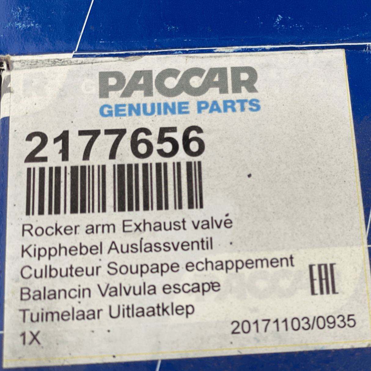 2177656 Genuine Paccar® Rocker Arm Exhaust Valve.
