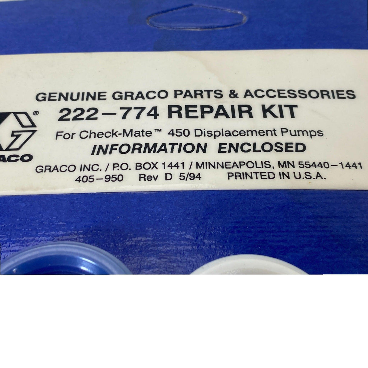 222-774 Genuine Graco Pump Seal Repair Kit - Truck To Trailer