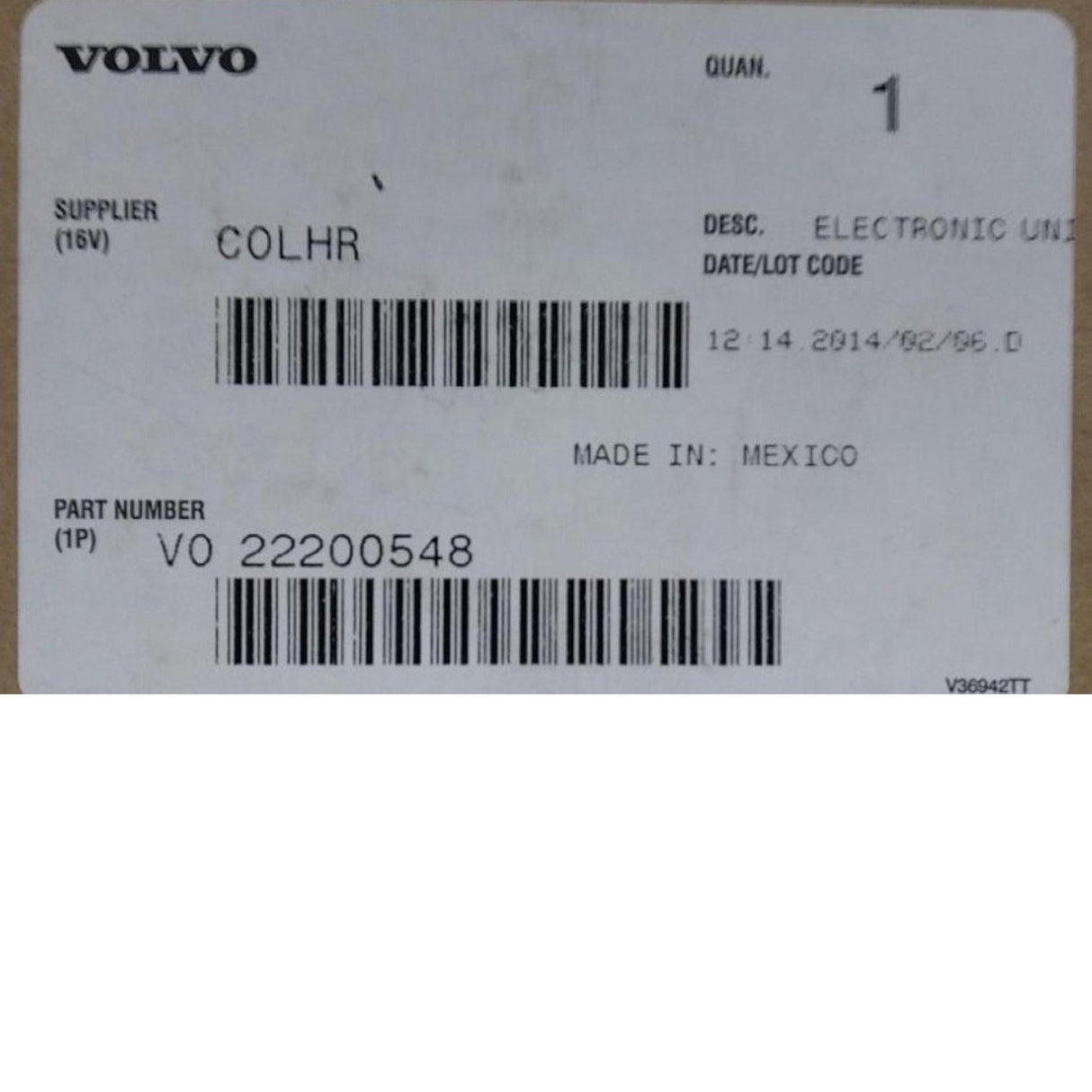 22200548 Genuine Volvo Electronic Unit - Truck To Trailer