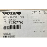 22307703 Genuine Volvo Exhaust Pipe - Truck To Trailer