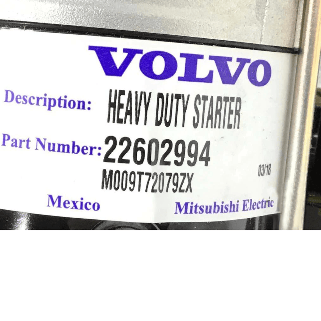 22602991 Genuine Volvo Starter Motor - Truck To Trailer