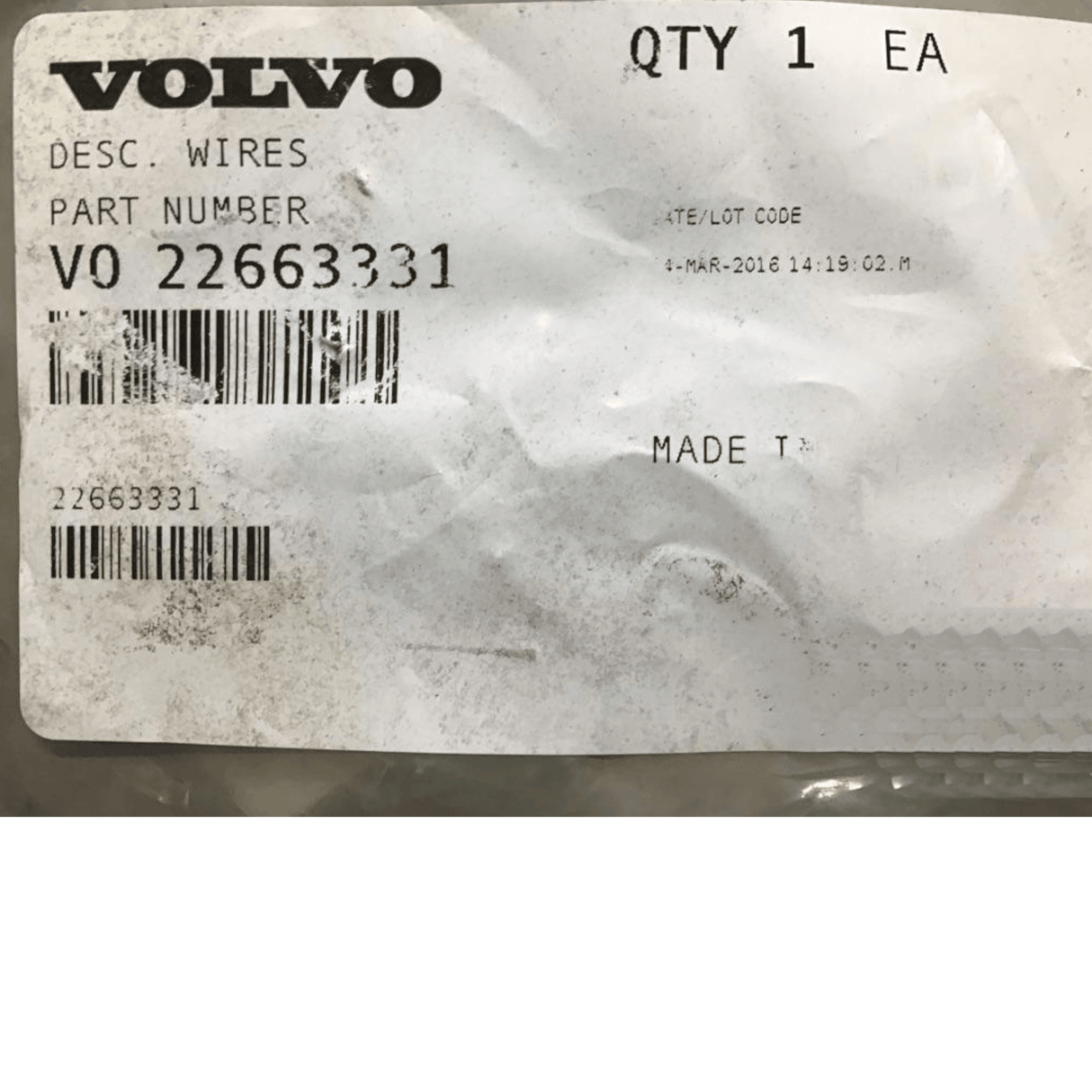 22663331 Genuine Volvo Wires - Truck To Trailer