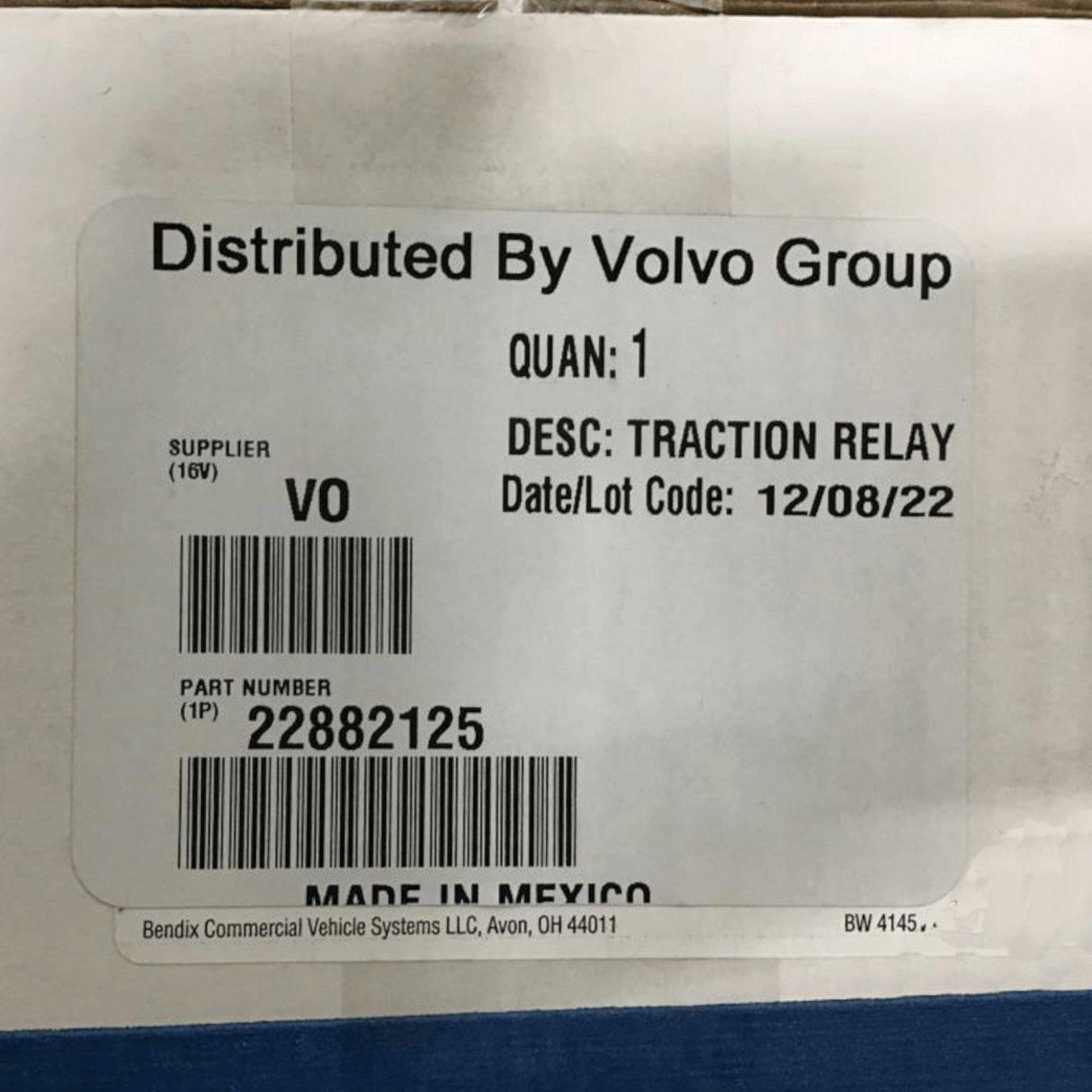 22882125 Genuine Volvo Valve - Truck To Trailer