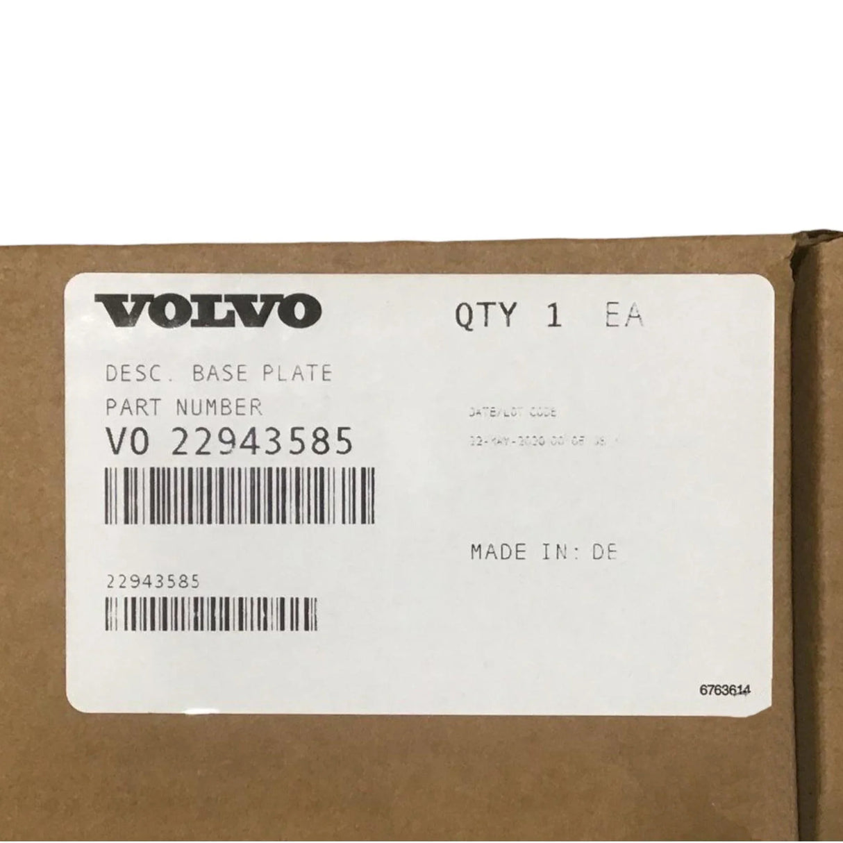 22943585 Genuine Volvo Base Plate - Truck To Trailer