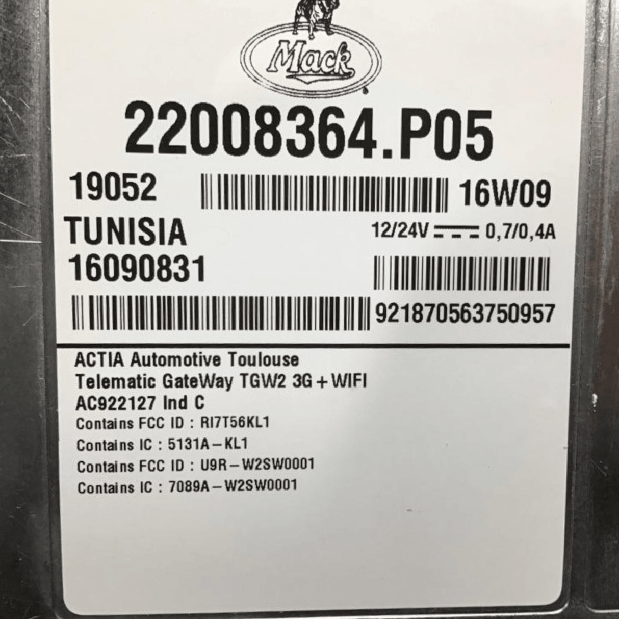 23359381 Genuine Mack Telematics Control Unit - Truck To Trailer