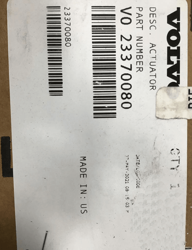 23370080 Genuine Volvo Actuator - Truck To Trailer