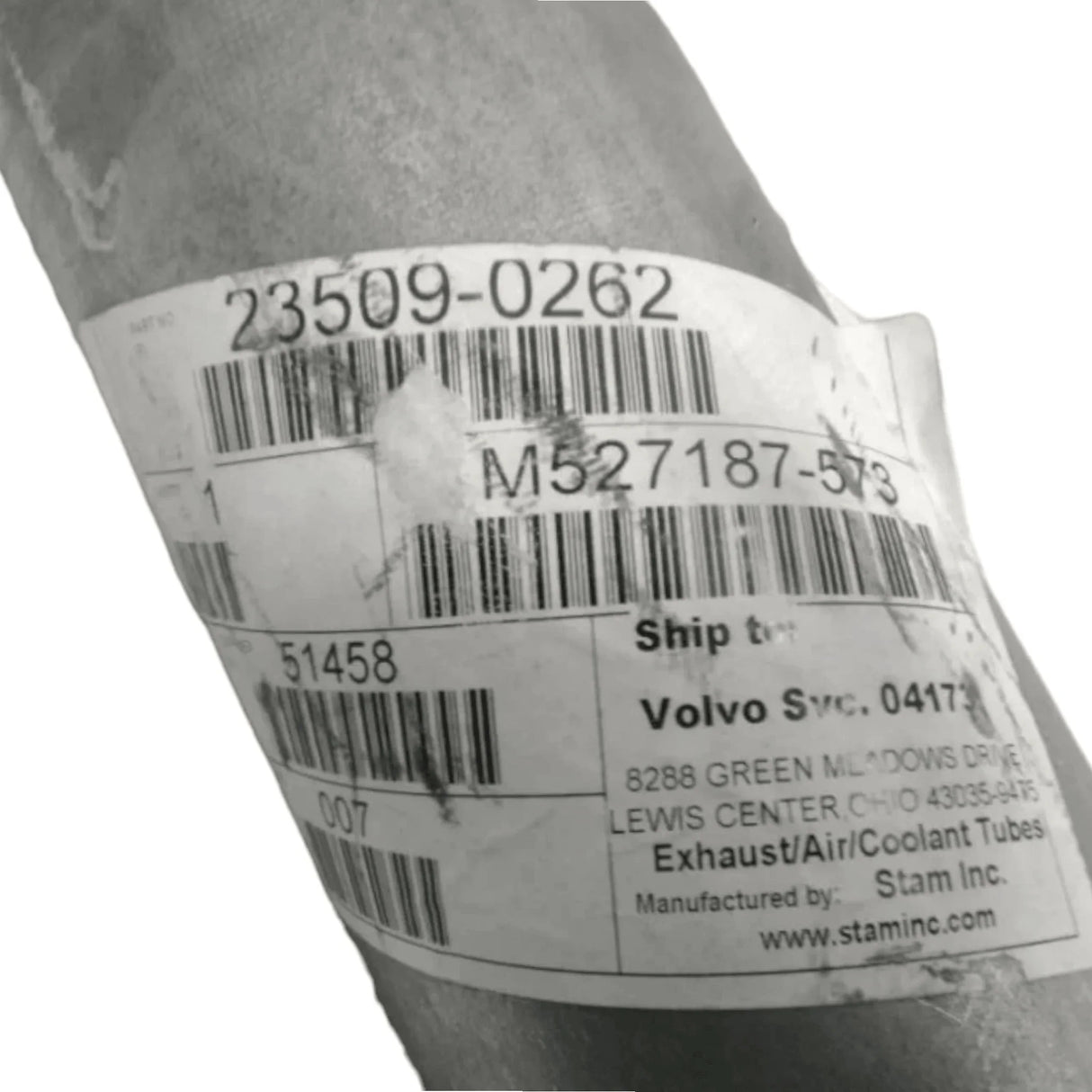 23509-0262 Genuine Volvo Pipe - Truck To Trailer